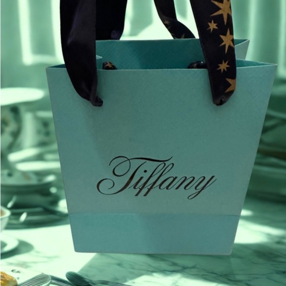 Tiffany & Co. Blue Bag with Starry Black Ribbon and Box Set - Picture 6 of 7